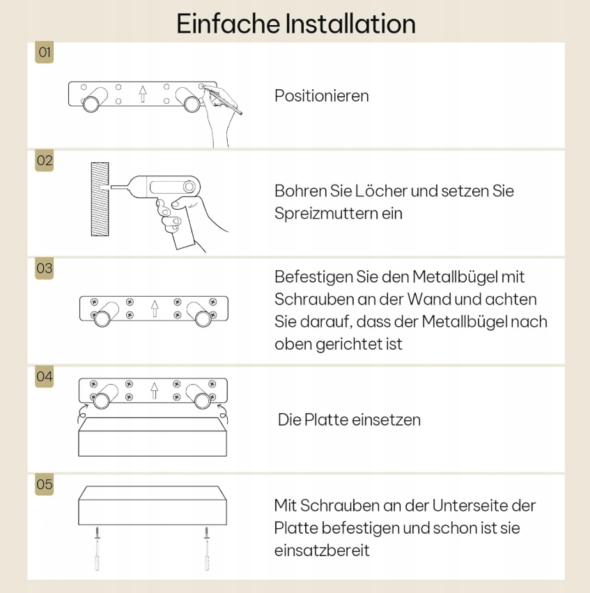 Esituro White Schwebendes Wandregal MDF Gloss White 30 x 23 x 3,8 cm - Modernes Wandregal