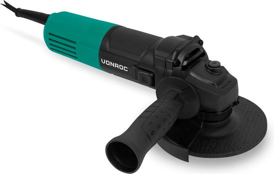 VONROC PRO Winkelschleifer - 850W - Ø125mm - für Stein, Fliesen, Beton und Stahl - inkl. Seitengriff - 3 Meter Kabel