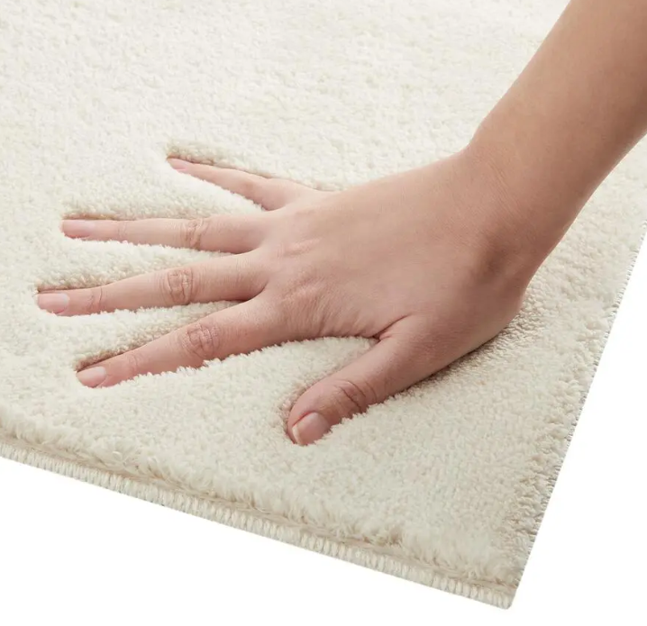 tectake Soft Zone Teppich - Kurzflor - Extra weich - Creme - 200 × 290 cm