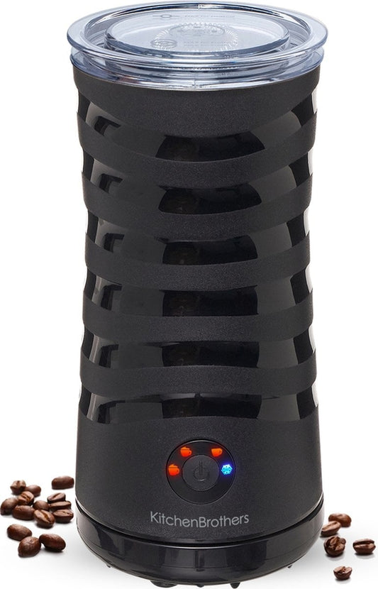 KitchenBrothers Elektrischer Milchaufschäumer - 4-in-1 - 240 ML - Schwarz