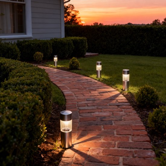 Grundig Gartenbeleuchtung – Solar-Lampen-Set (6er-Set) – Solarlaterne – Steckspott-Gartenbeleuchtung mit Solarenergie, LED