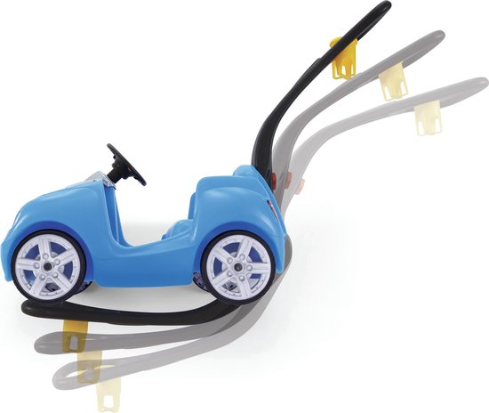 Step2 Whisper Ride Laufwagen in Blau – Schiebewagen / Laufwagen mit Schiebestange – Für Kinder ab 1,5 Jahren