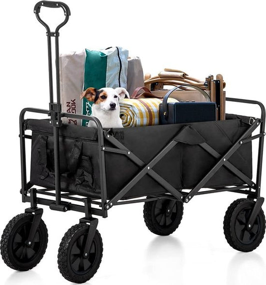 Avalo Wagon - faltbar - bis zu 90KG - 72x47x47 CM - 65L - 360Âº Räder - Schwarz