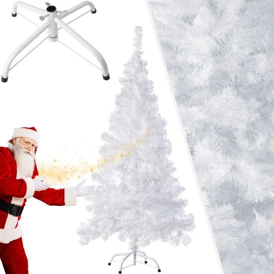 tectake - weiß Künstlicher Weihnachtsbaum - 180 cm - inkl. Ständer - Weihnachtsbaum - Tannenbaum - 533 Punkte - 402821