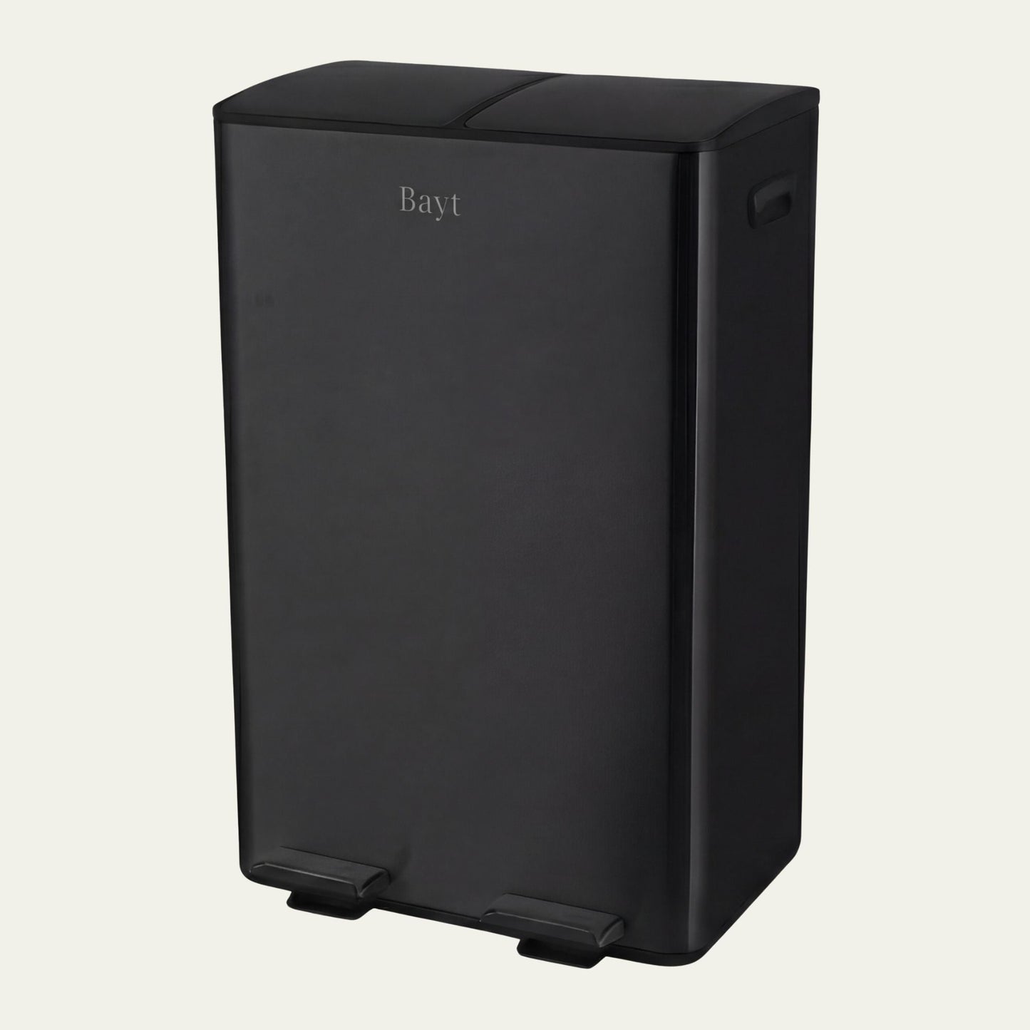 Bayt Treteimer 60 Liter – 2x30 l Mülltrennung – 46 x 36 x 71 cm – Schwarz