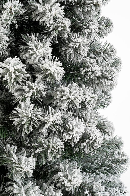 Black Box Trees Kunst-Weihnachtsbaum – Kunst-Weihnachtsbaum H 215 x Ø 56 cm – mit Schnee – Grün, matt