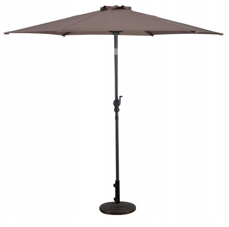 Coast Large Garden Parasol Brown 270 x 235 cm - Stabiler und stilvoller Schutz vor der Sonne