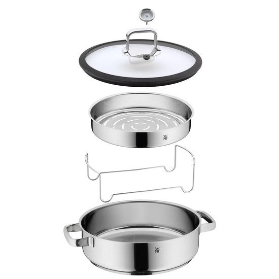 WMF Vitalis – Dampf- und Bratpfanne – Ø 28 cm – Edelstahl – Mit Deckel – Für Induktionsherde geeignet