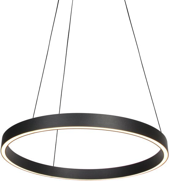 Steinhauer Exclusive Hängeleuchte Mykty - Metall - Ø 60 cm - LED - Schwarz