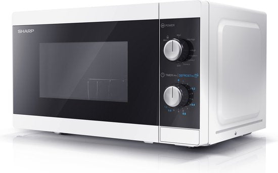 Sharp YC-MG01E-W Mikrowelle mit Grill – 800 W – 20 Liter – weiß