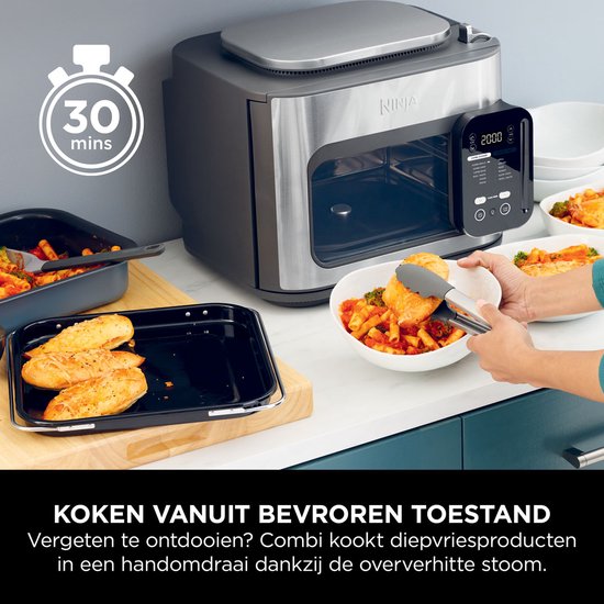 Ninja Combi 12-in-1-Multikocher, Backofen und Heißluftfritteuse – 12,5 Liter – Komplette Mahlzeiten in 15 Minuten – SFP700EU