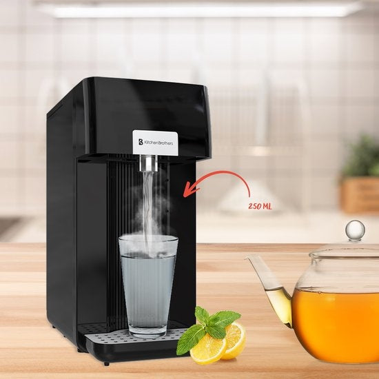 KitchenBrothers Heißwasserspender - 100grad - 250 ml - 2.5L - Schwarz