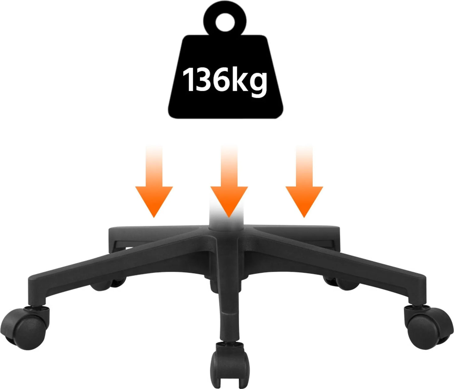 Yaheetech Bürostuhl Ergonomisch - Features Atmungsaktive Mesh-Gewebe und Rocking-Funktion und verstellbare Sitzhöhe - für Büro und Studie - Schwarz Nylon und Metall - 60 x 60 x 91-100,5 cm