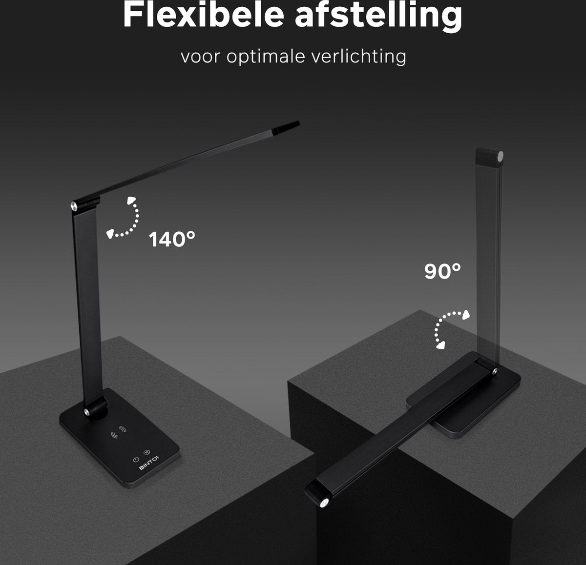 Bintoi® DL200 - Schreibtischlampe LED - Leselampe - Bettlampe - Touch Control - Dimmbar - Weißes und warmes Licht