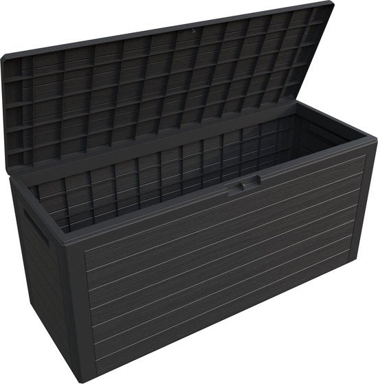 Deuba Storage Box Anthrazit 120 x 46 x 57cm - Outdoor - Geeignet für Terrasse, Balkon und Garten
