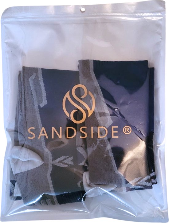 Sandside Support Socks - Kompressionssocken - Laufsocken - Premium Active - Dunkelblau - Größe 36-40 S/M -2 Paar