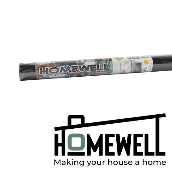 Homewell Sunproof HR++ Fensterfolie 90x200cm - Statische Isolierfolie mit Spiegeleffekt - Schwarz
