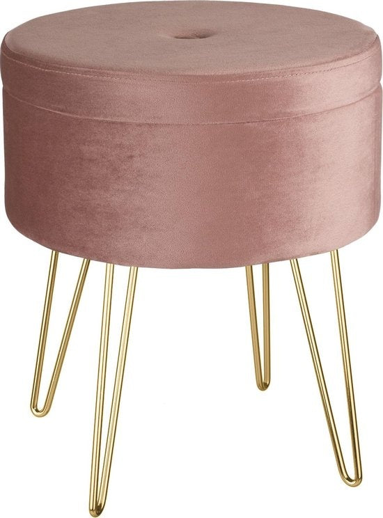 tectake - Sitzhocker Ava rosa - 403953