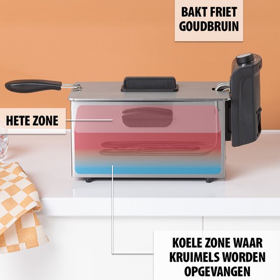 Tristar Fritteuse 3 Liter – FR-6946 – 2000 W – Kaltzone – Edelstahl