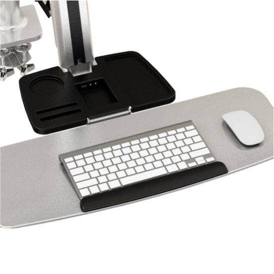 Sitz-Steh-Arbeitsplatz - Monitorhalterung mit Tastatur - Arbeitsstation