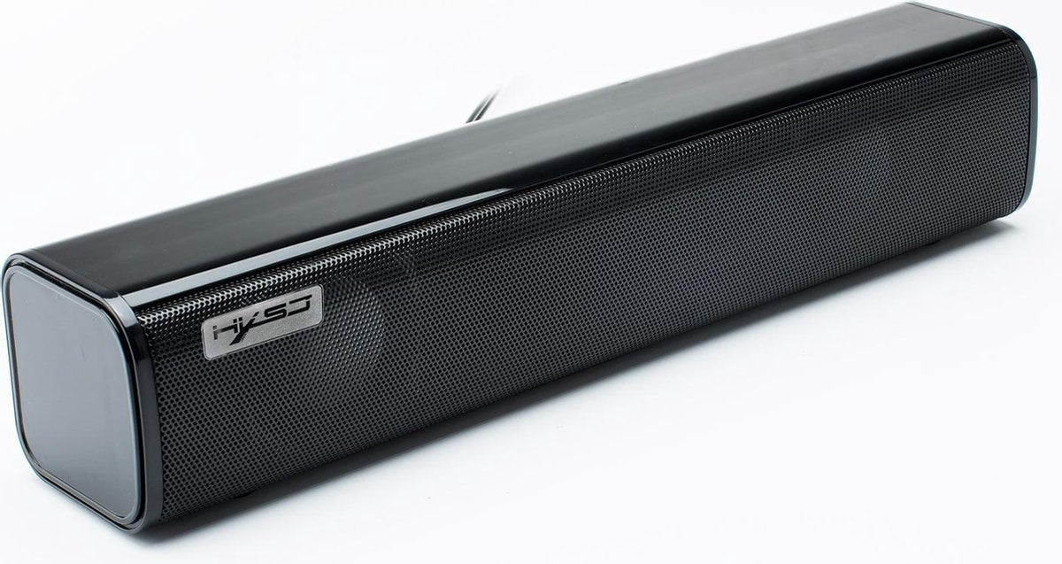 HXSJ - Q2 Soundbar PC-Lautsprecher - USB - für Desktop-Computer / Notebooks / Smart-TVs / Projektorgeräte - Schwarz