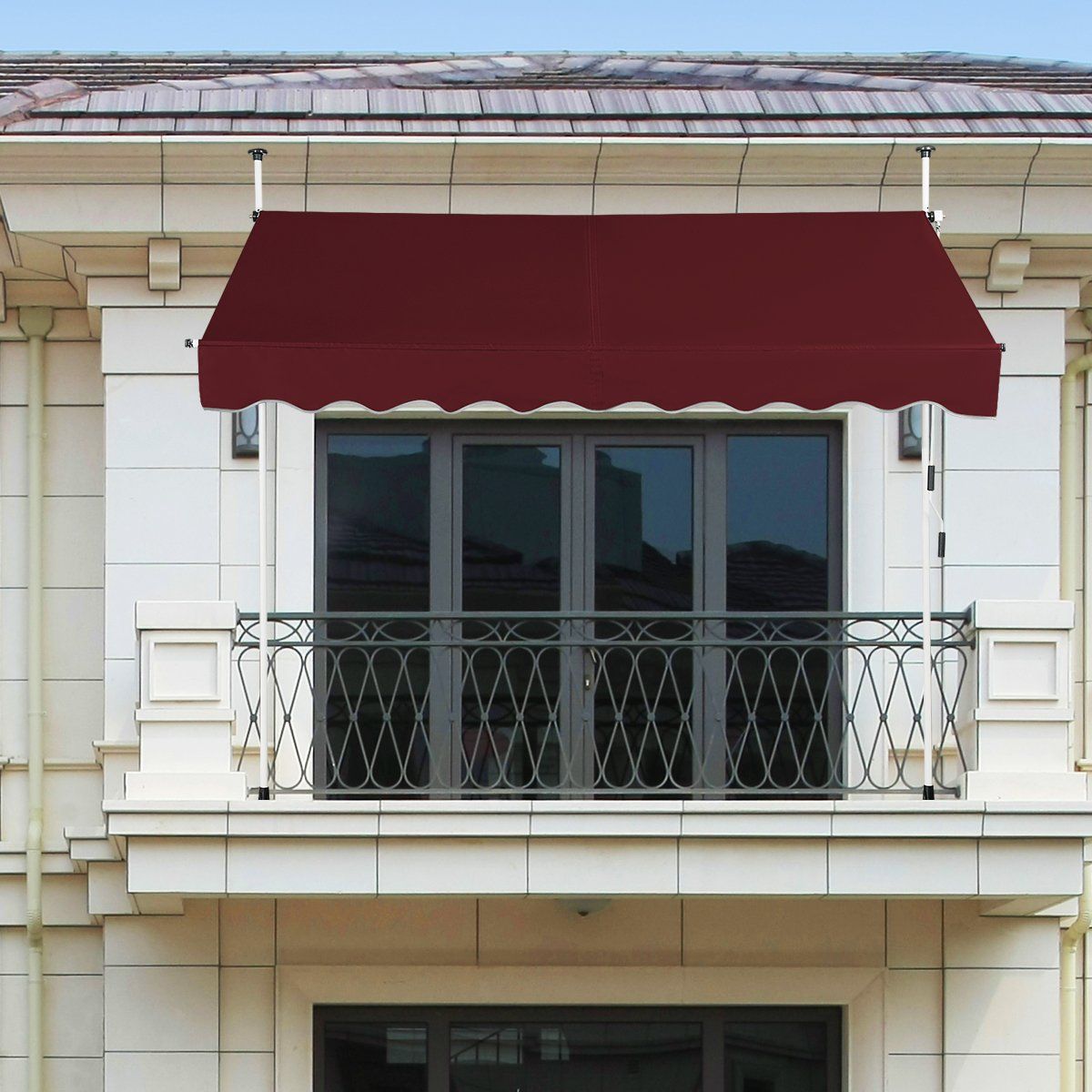 Coast Klemm-Sonnenschirm – Ausziehbar – Höhenverstellbar – Rot – 250 cm breit