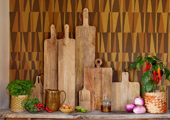 Mica Decorations Duko Servierregal - Ø28 cm - 100% FSC Mango-Holz - Braun
