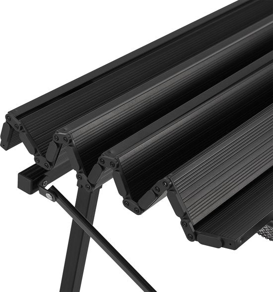 Juskys Faltbarer Campingtisch Picco - Schwarz - 90 x 52 x 68 cm - inkl. Aufbewahrungstasche