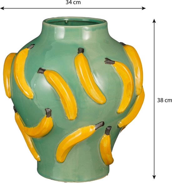 Mica Decorations Moza Vase - H38 x Ø34 cm - Keramik - Hellgrün