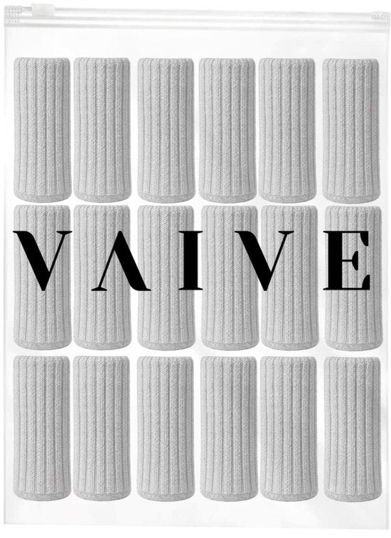 Vaive Stuhlfußschutz – Bodenschutz – Stuhlfußsocken – Stuhlfußkappen – Stuhlfußschutz – Stuhlsocken – Grau