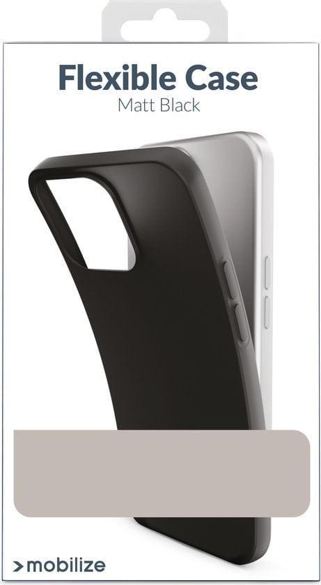 Mobilize Case passend für Samsung Galaxy A22 5G Phone Case Flexible TPU | Mobilize Rubber Gelly Backcover | Galaxy A22 5G Case | Back Cover - Matt Black | Black
