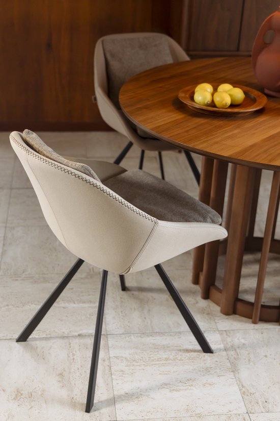 Dutchbone Wakefield Stuhl Elfenbein - Satz von 2