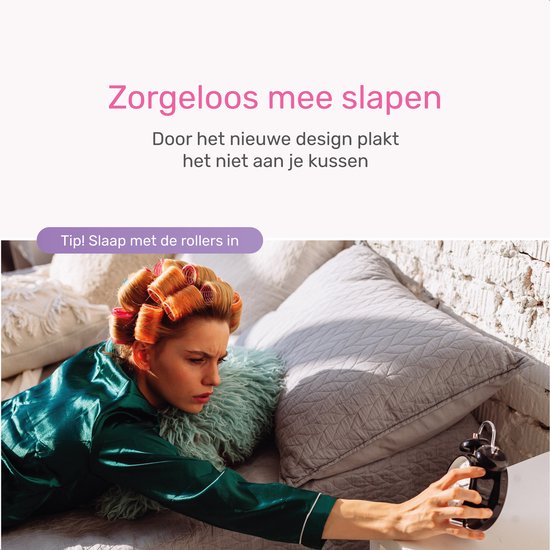 Lockenwickler-Set 18 Rollen - Inkl. 20 Haarspangen - Groß - Ohne Hitze - 3 Größen - blau/rosa