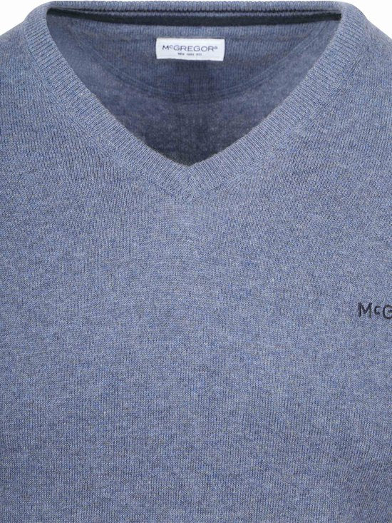 McGregor Pullover aus Merinowolle mit V-Ausschnitt, Vintage-Blau – Größe 3XL – Herren – Pullover