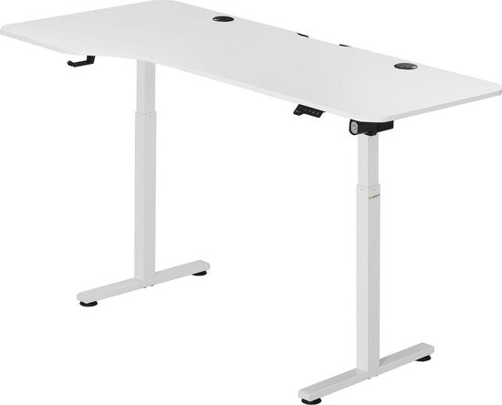 Elektrisch verstellbarer Schreibtisch/Stehpult - 160 x 75 cm - Weiß