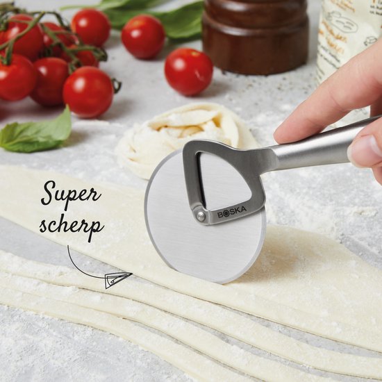 Boska Pizzaschneider Kopenhagen - Spülmaschinenfest - Walze - Wackelt nicht - Rostfreier Stahl