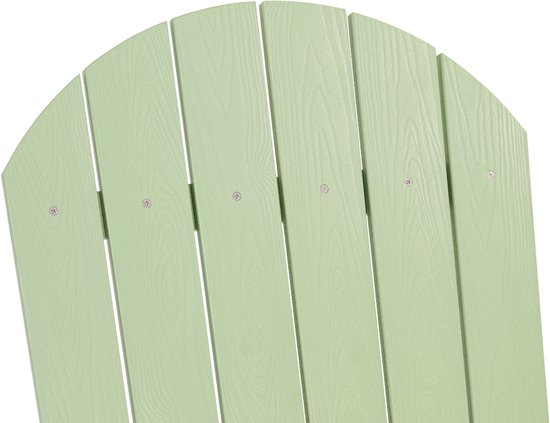 AXI Claire Adirondack-Stuhl Pastellgrün – Loungesessel aus Kunststoff mit Armlehnen – Zusammenklappbar – Hohe Rückenlehne – Gartenstuhl – 84,5 x 77 x 95,5 cm – Langlebig und witterungsbeständig