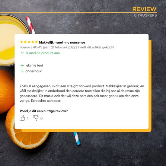 GoodForce Zitruspresse - Elektrische Orangenpresse - Obstpresse - Zitronenpresse