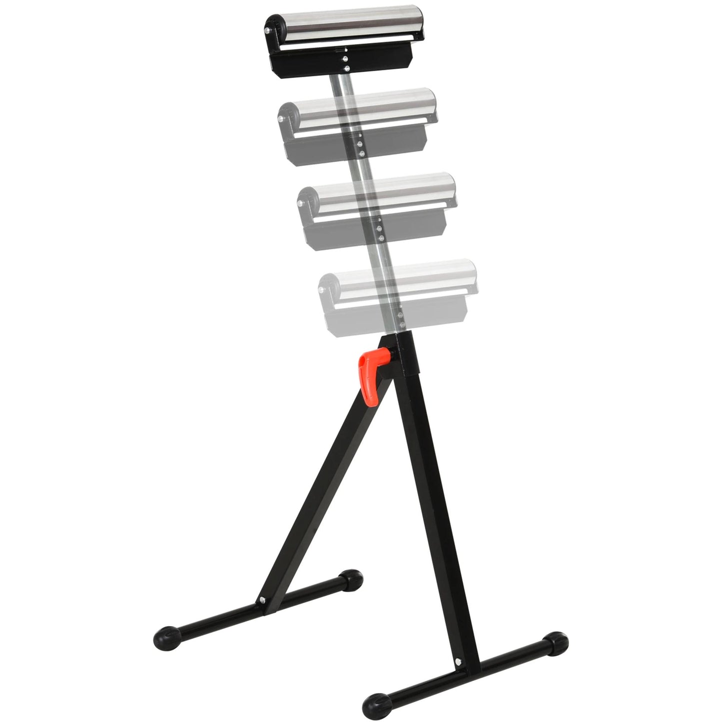 Homcom Rollbock mit verstellbarer Rolle – 44 x 50 x 68–110 cm – Schwarz/Silber