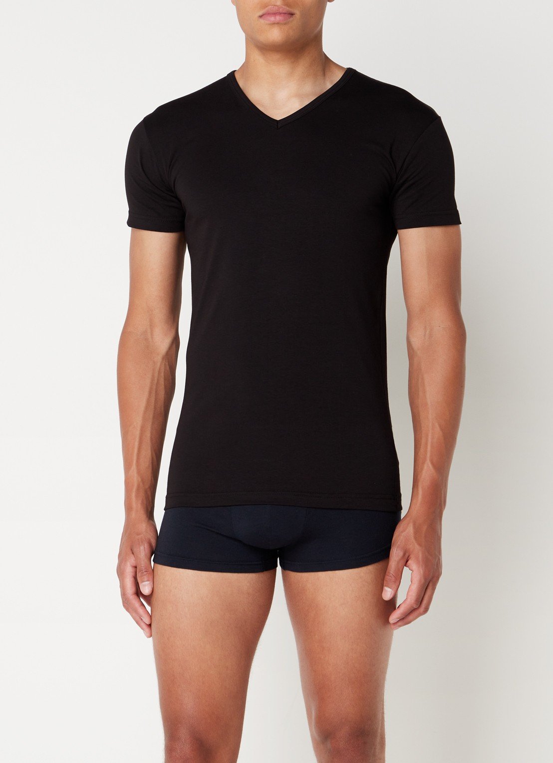 Alan Red - 4x Ottawa T-Shirt - Body Fit & weiche Stretch-Baumwolle - Schwarz - Größe L
