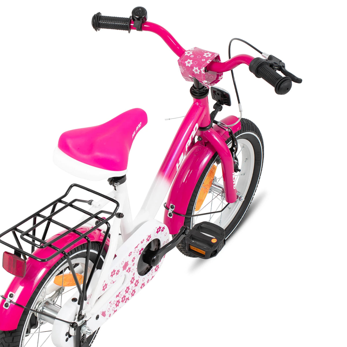 Hiland Starry Kinderfahrrad 12 Zoll – Rosa – mit Stützrädern, 2–7 Jahre
