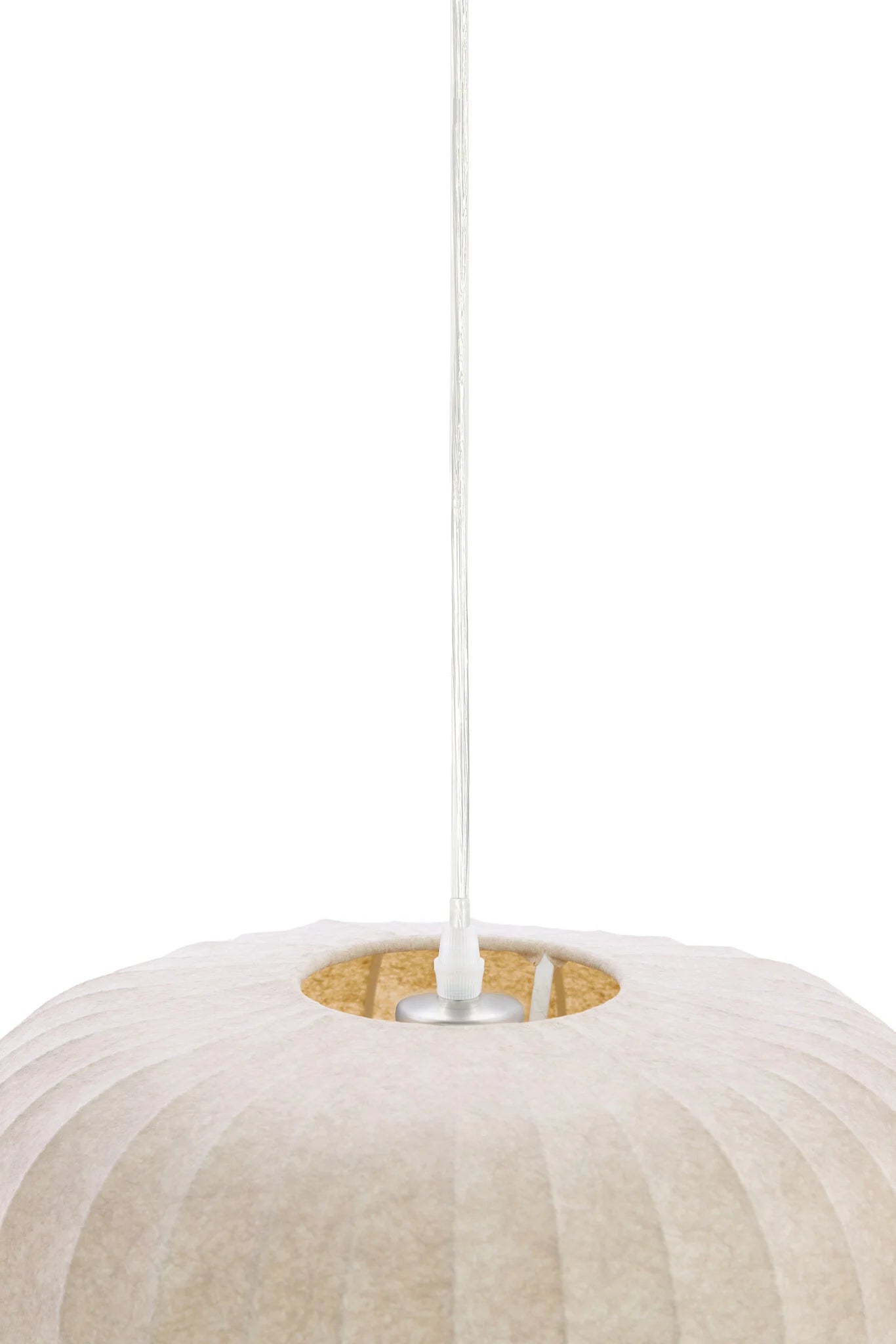 Light & Living Hängeleuchte Lexa – Ø 44 cm – Runde Designleuchte in Hellbraun – Modernes, stimmungsvolles Licht für Esszimmer und Schlafzimmer – Kunststoff