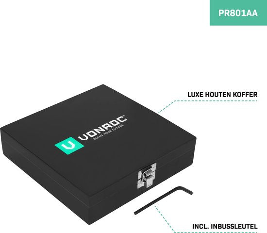 VONROC Oberfrässet / Top Frässet - Top Qualität YT9 Stahl - 8mm Werkzeughalter | 20 Stück im Deluxe Koffer