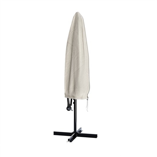 Tristar Schwebeparasol – 300 cm, rund – Garten & Balkon – höhenverstellbar – inkl. Kreuzfuß & Schutzhülle – PA-7906 – Beige