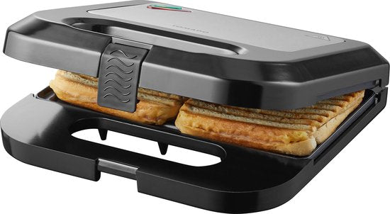 Tomado TGS2001S - Toasti-Eisen - Griller - PFAS frei - Toasti-Maker - 750 Watt - 22,5 x 13 cm - Schwarz/RVS