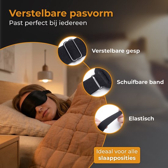 Nuvance Schlafmaske - Seide - Augenmaske - Verstellbar - Atmungsaktives Design - für Männer & Frauen - Schlafmasken