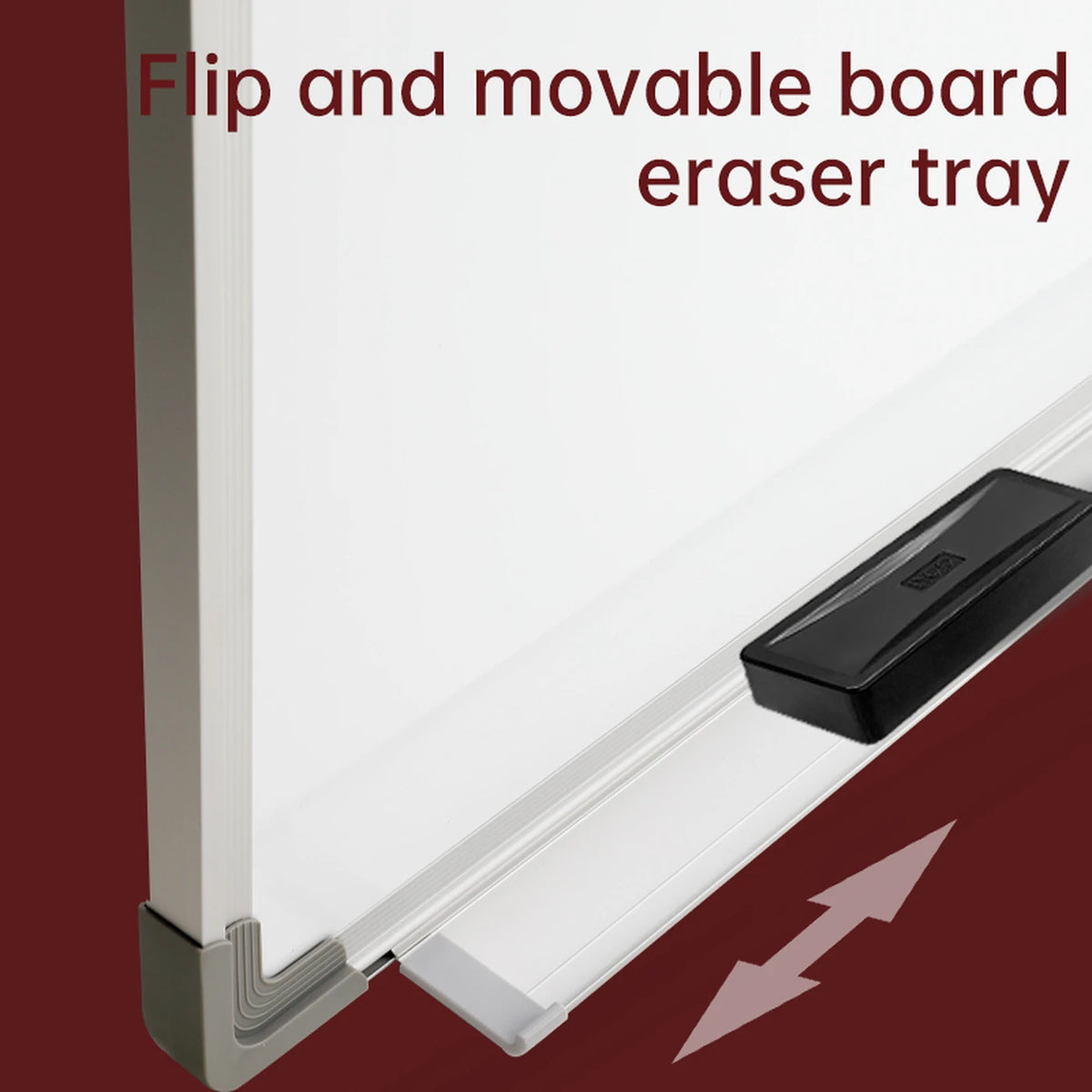 Deli Whiteboard – 61 x 45,7 cm – trocken abwischbar – weiß