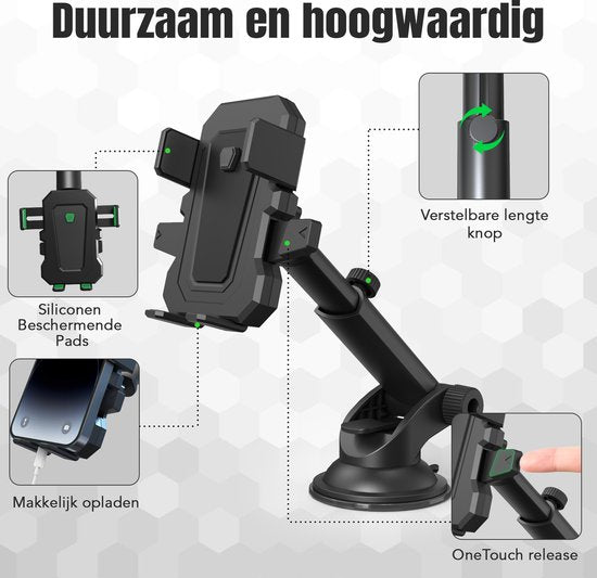 Handy-Halter Auto-Telefon-Halter mit Saugnapf GSM-Halter für Fenster oder Armaturenbrett - schwarz