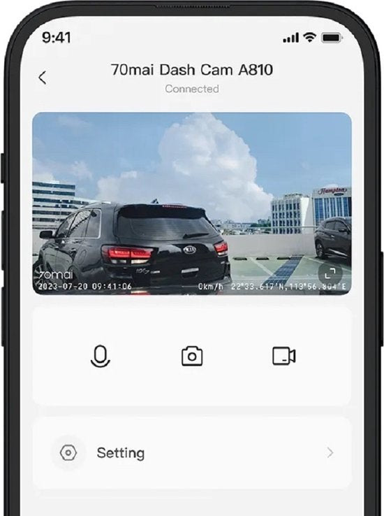 70mai Dash Cam A810 Set – Dashcam für vorne und hinten – 4K Ultra HD mit Sony STARVIS 2-Sensor – HDR-Nachtsicht – GPS und ADAS-Fahrassistenz – Parkwächter – Steuerung über WLAN-App und G-Sensor zur Unfallerkennung