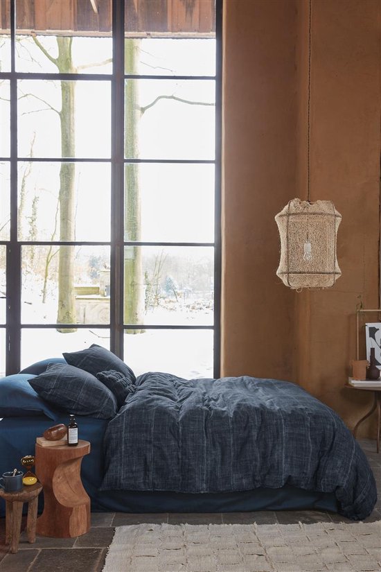 Vtwonen Vintage Indigo Bettbezug - Lits-Jumeaux - 240x200/220 - Dunkelblau